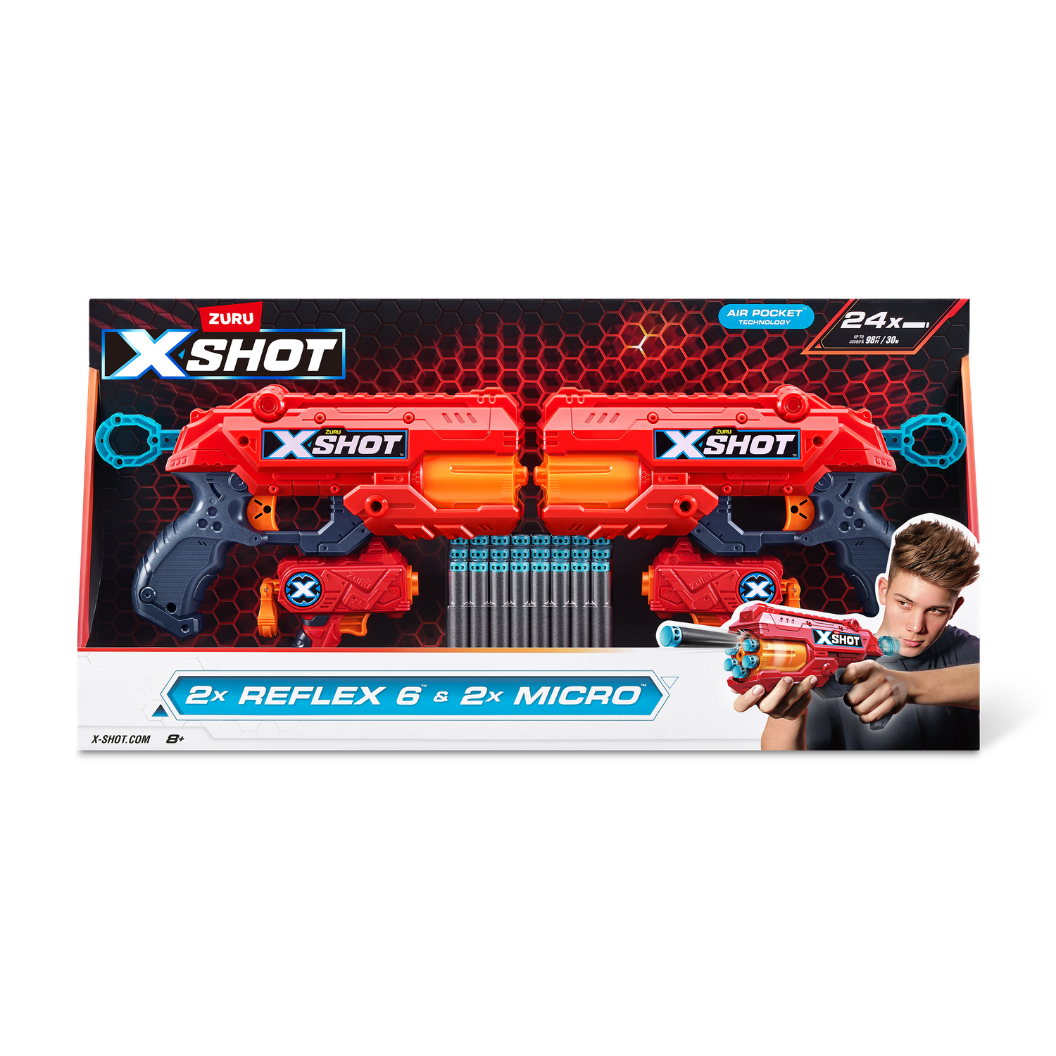 Набор игровой XSHOT Excel Reflex6 2шт +Micro 2шт 36707 - фото 9