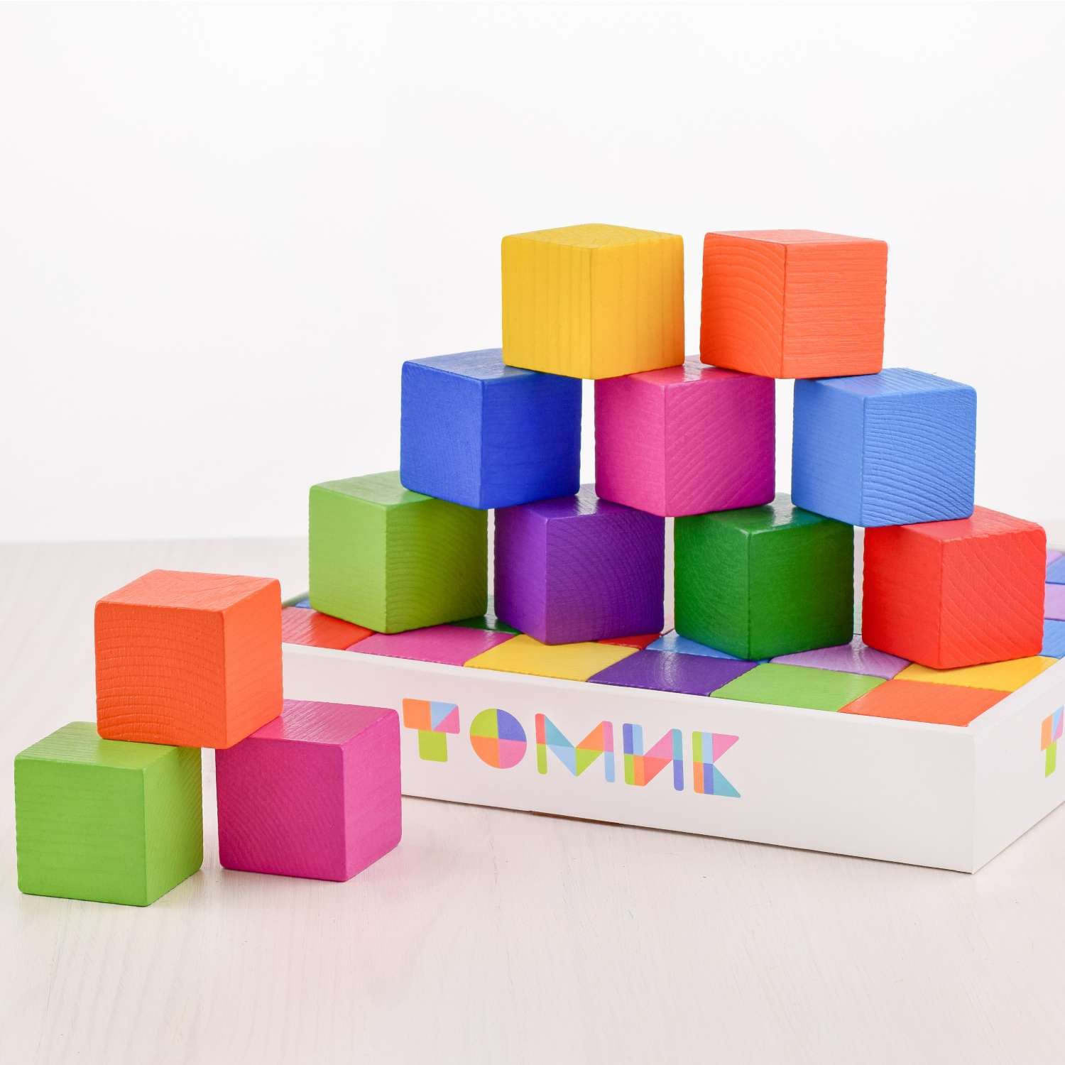 Кубики для детей Томик Цветные 30 деталей 1-45 - фото 12