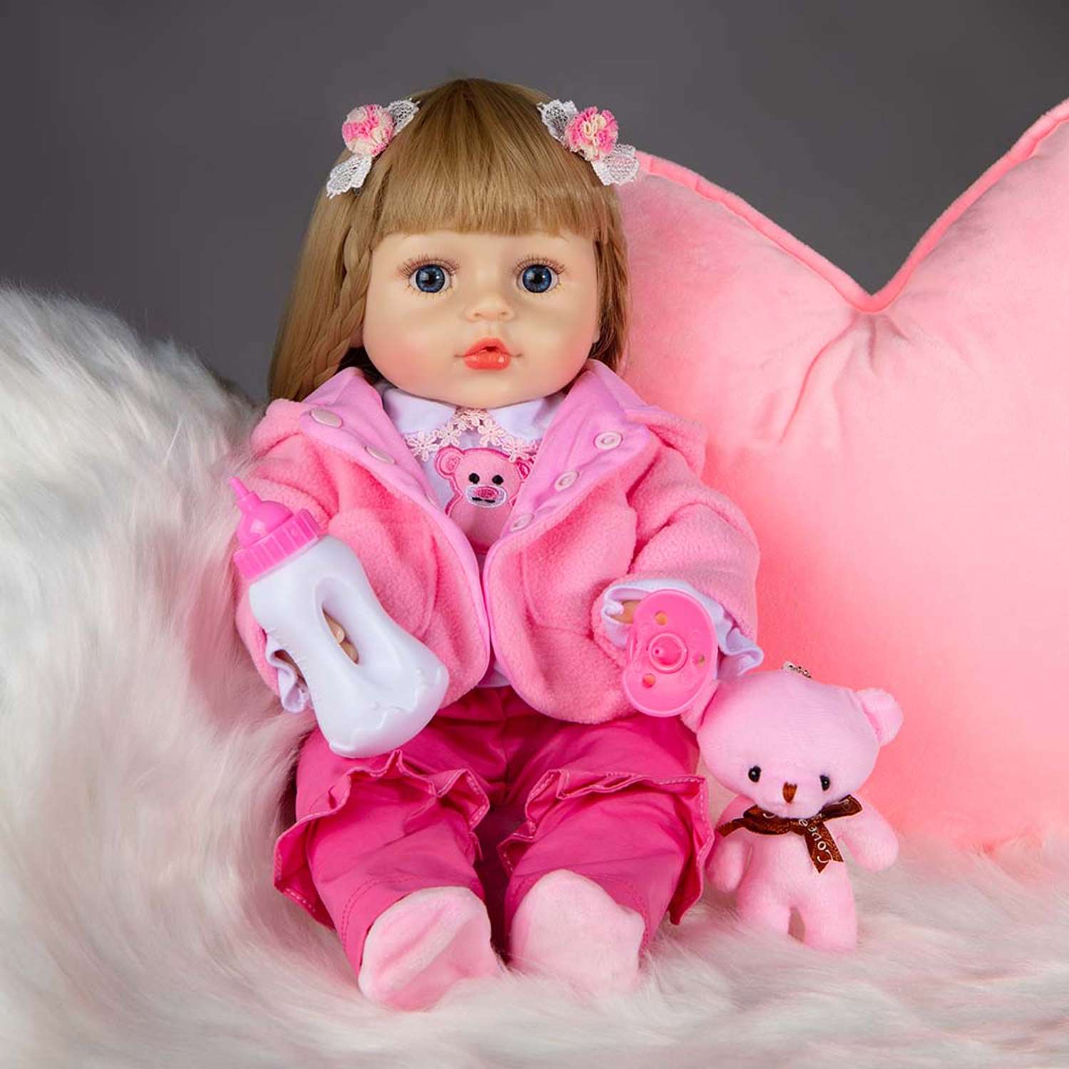 Кукла Реборн QA BABY девочка Миранда силиконовая большая 45 см 4505 - фото 2