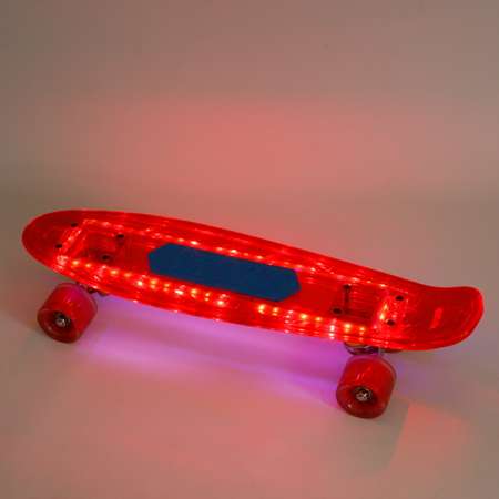 Скейт Navigator со световыйми эффектами красный
