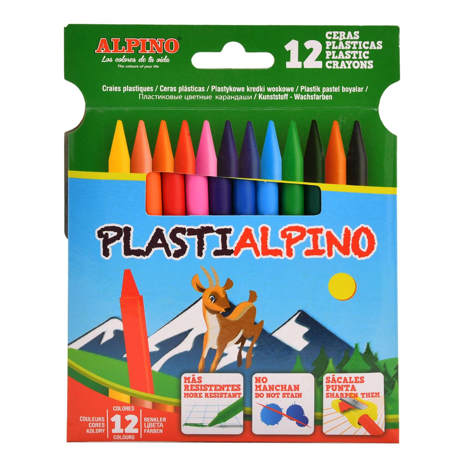 Карандаши цветные ALPINO Plastialpino 12цветов PA000012 - фото 1