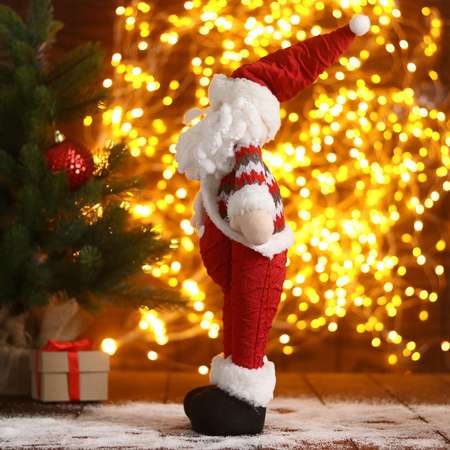 Мягкая игрушка Зимнее волшебство «Дед Мороз-пузатик» 12х40 см красный