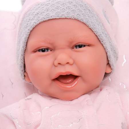 Кукла младенец Antonio Juan Паула в розовом 40 см мягконабивная