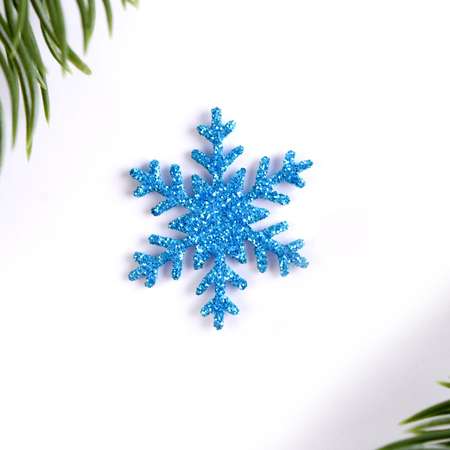 Новогодний набор Страна карнавалия для декора «Снежинки» 12 шт цвет голубой