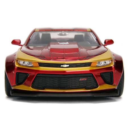 Машина Jada 1:24 Голливудские тачки Chevy Camaro SS 2016+фигурка Железного человека 99724