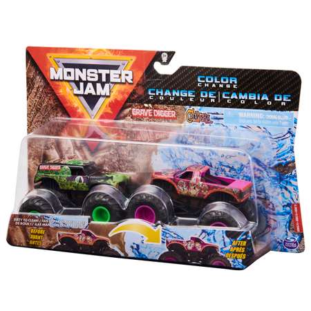 Набор машинок Monster Jam 1:64 Grave Digger vs Calver 2шт 6060883