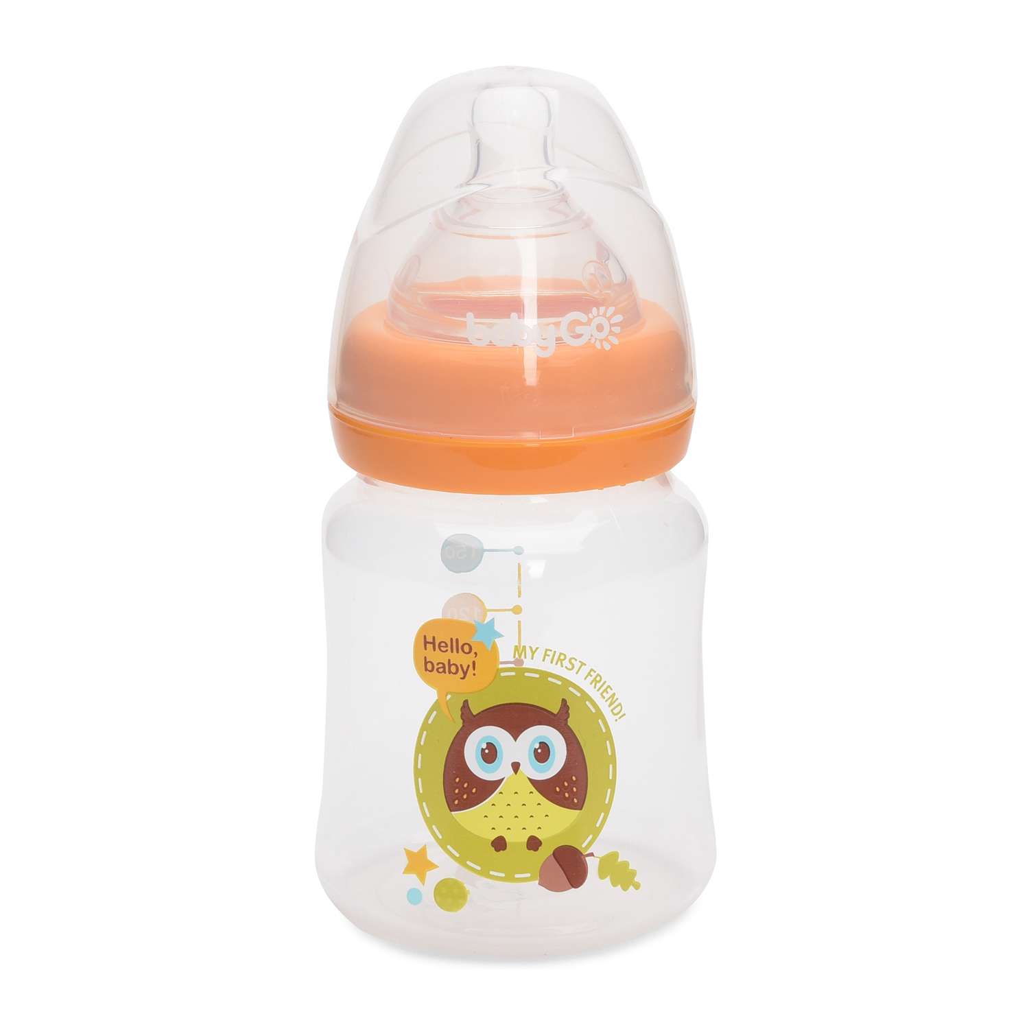 Бутылка BabyGo с широким горлом 150мл Orange B2-7000 - фото 1