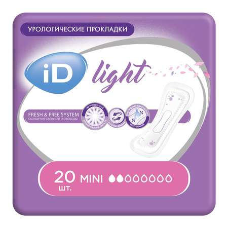 Прокладки урологические iD LIGHT Mini 20 шт. х3 упаковки