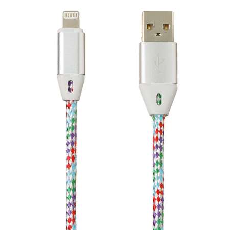 USB кабель Liberty Project для Apple Lightning 8 pin оплетка и металлические разъемы 1м Синий