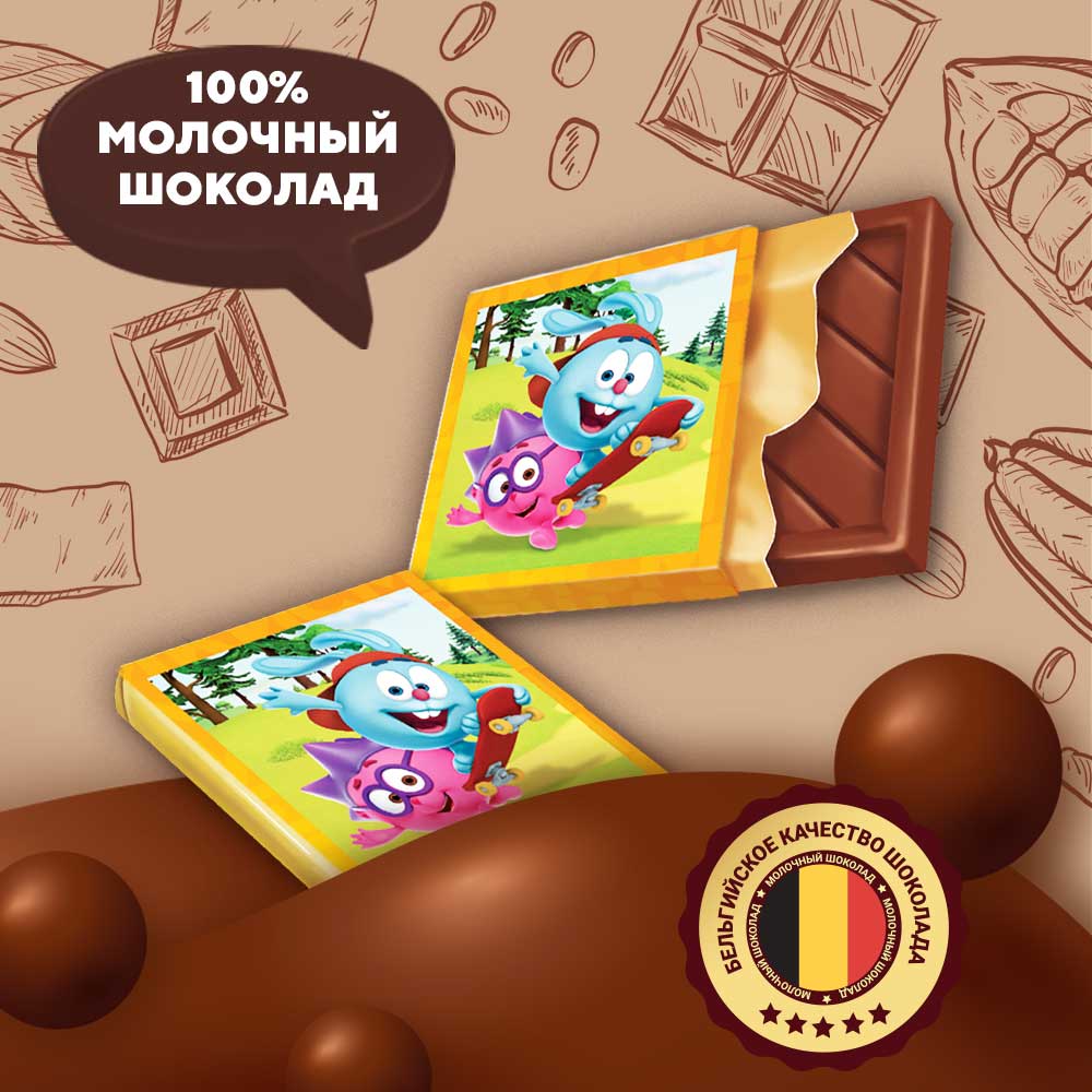 Шоколадная игра Chocobattle MemoPlay Смешарики - фото 5