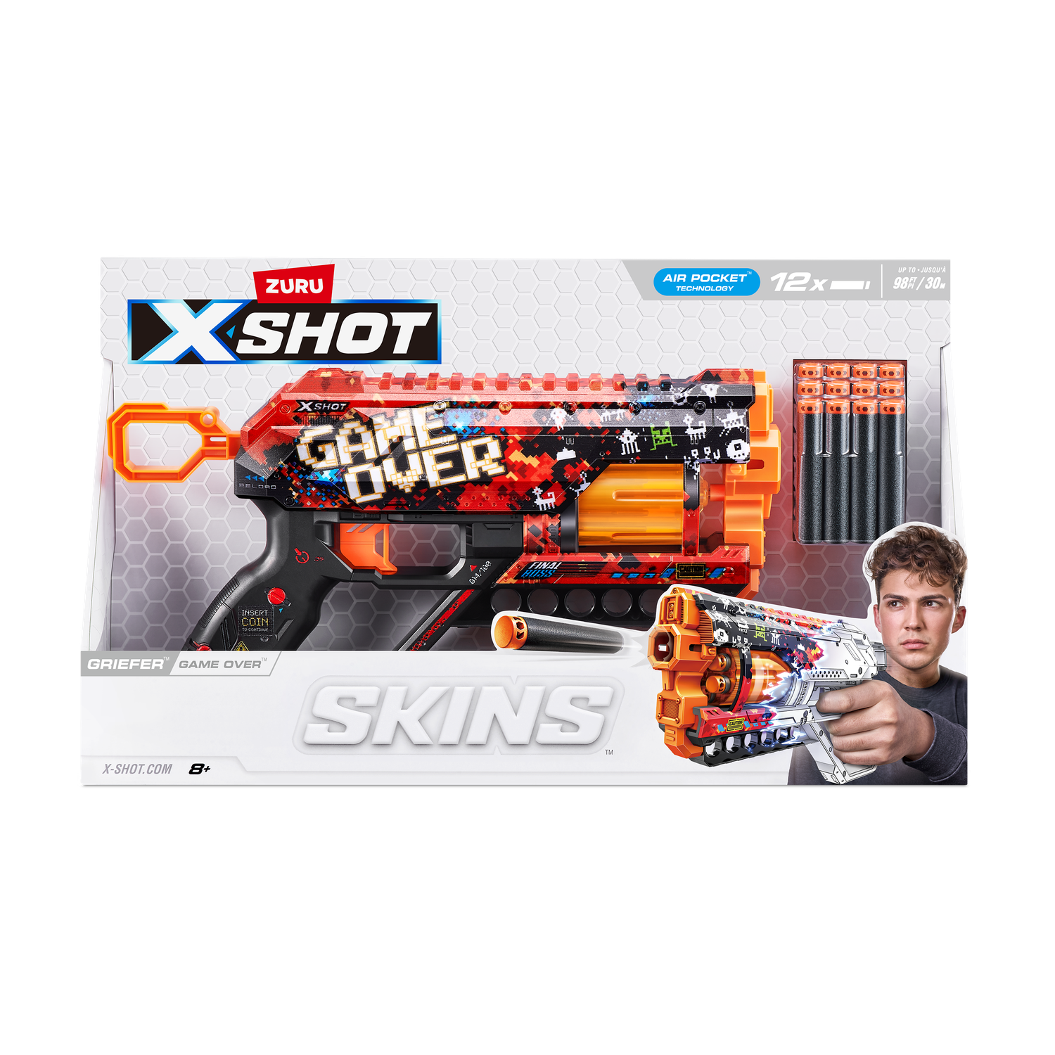 Бластер X-Shot Скинс Грифер Конец игры 36561D - фото 10