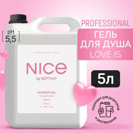 Гель для душа NICE by Septivit Love is 5л