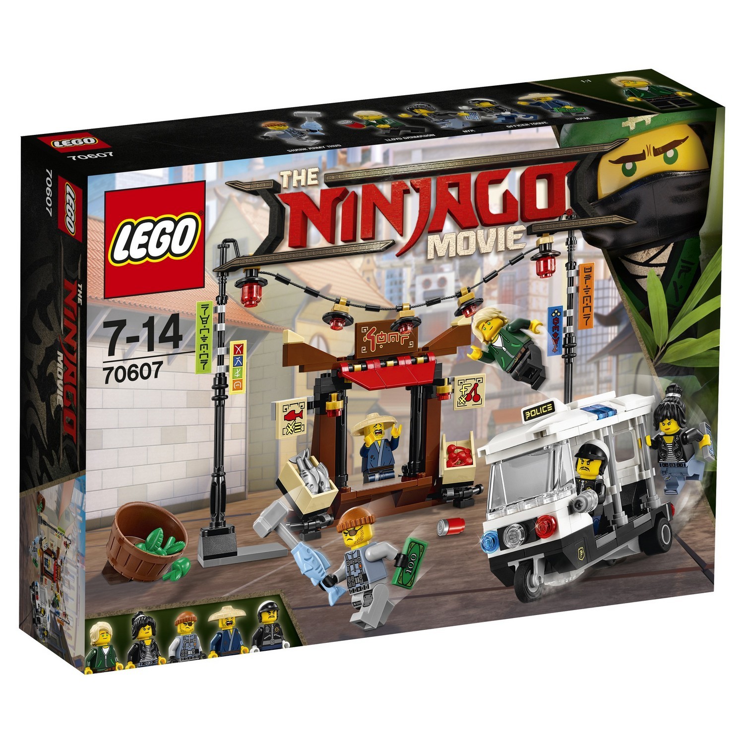 Конструктор LEGO Ninjago Ограбление киоска в НИНДЗЯГО Сити (70607) купить  по цене 1499 ₽ в интернет-магазине Детский мир