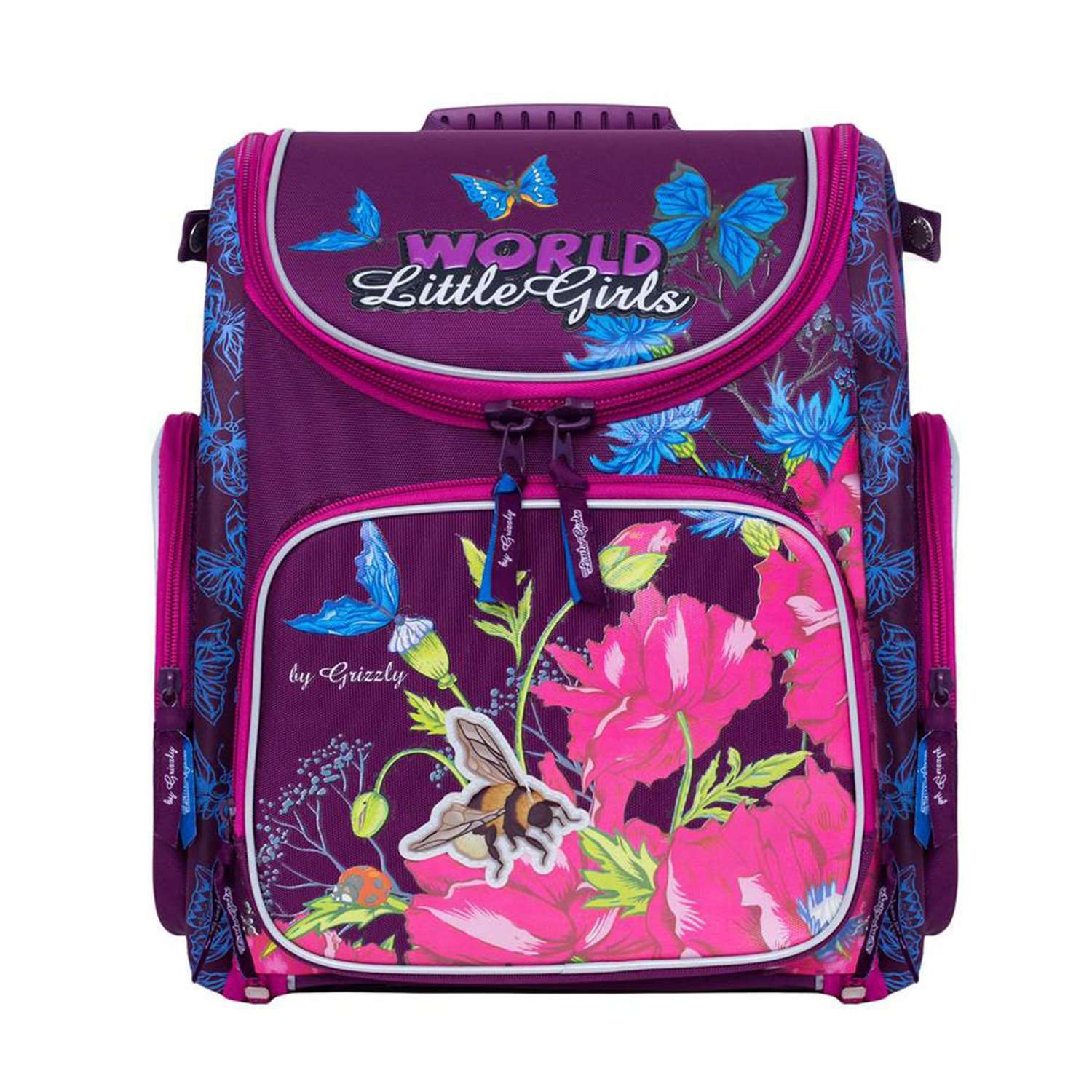 Рюкзак Grizzly Пчелка для девочек Фиолетовый - фото 1