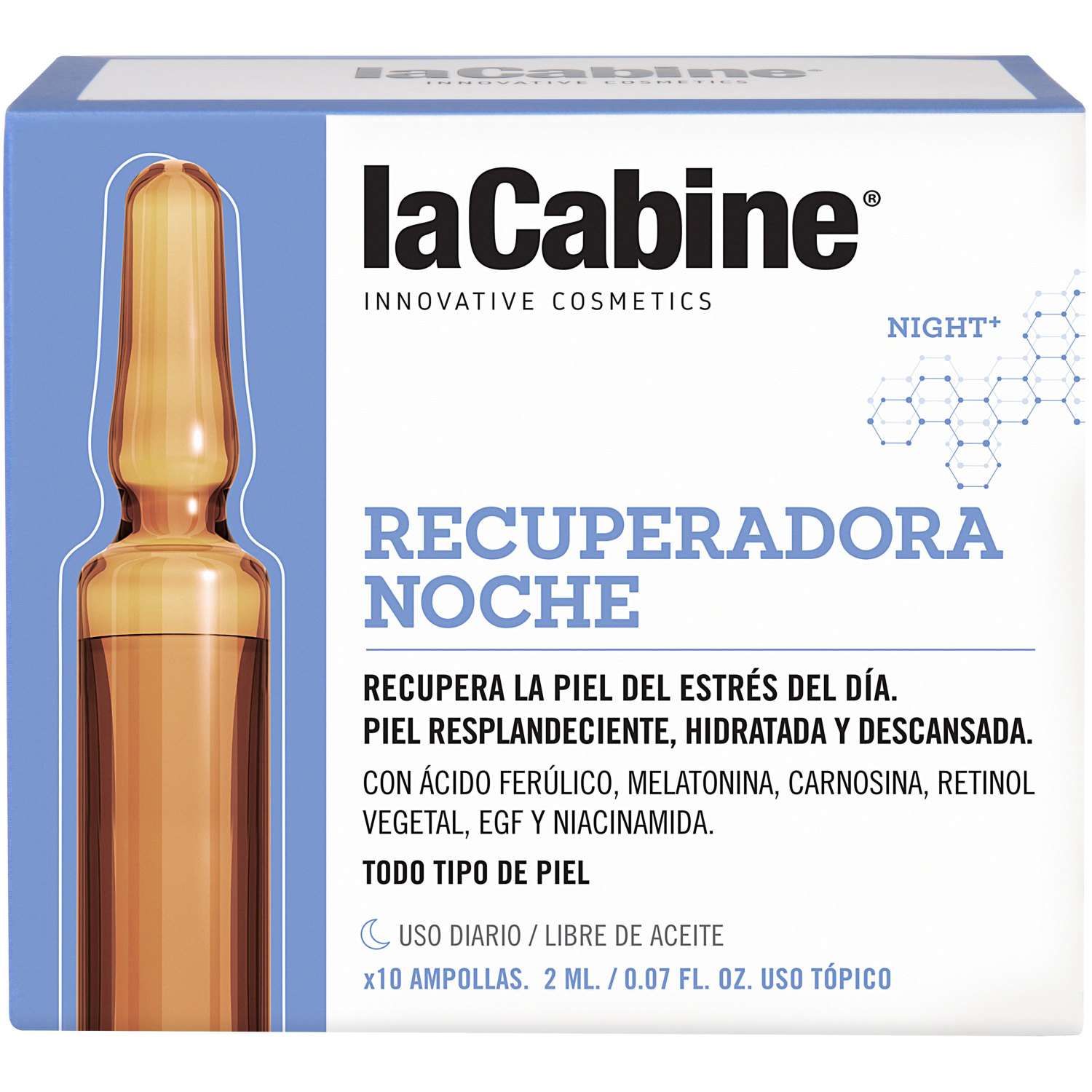 Сыворотка для лица la Cabine концентрированная в ампулах для ночного восстановления 10х2 мл - фото 1