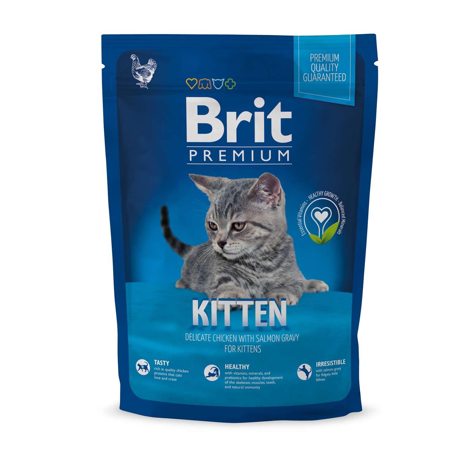 Корм для котят Brit 1,5кг Premium курица в лососевом соусе - фото 1