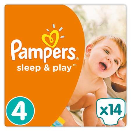 Подгузники Pampers Sleep and Play 14 шт. 4 7-14 кг