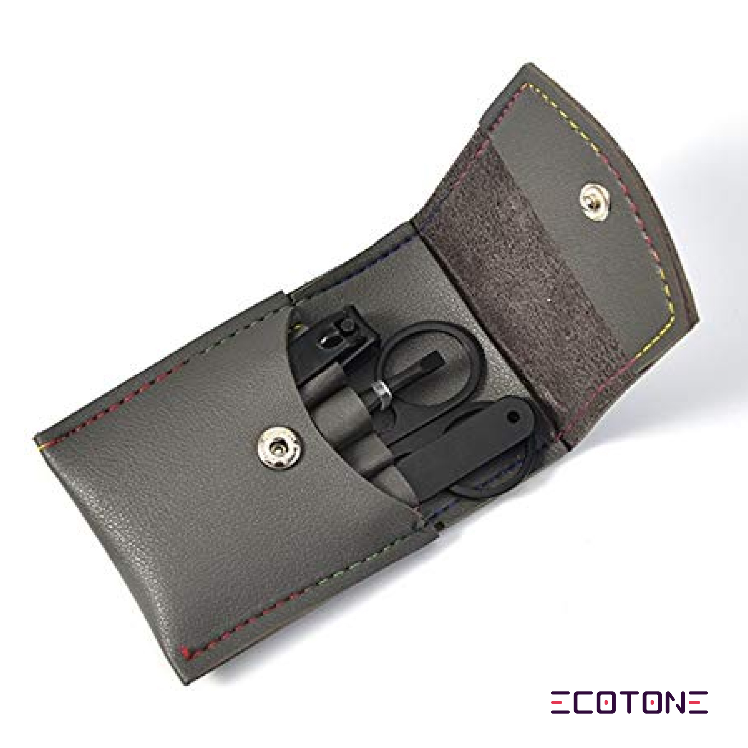 Маникюрный набор Ecotone Профессиональный 4 предмета Minikit серый - фото 3