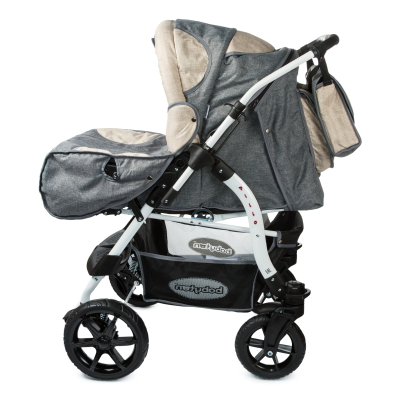 Коляска-трансформер Babyton Pillo OX Grey-Beige - фото 3