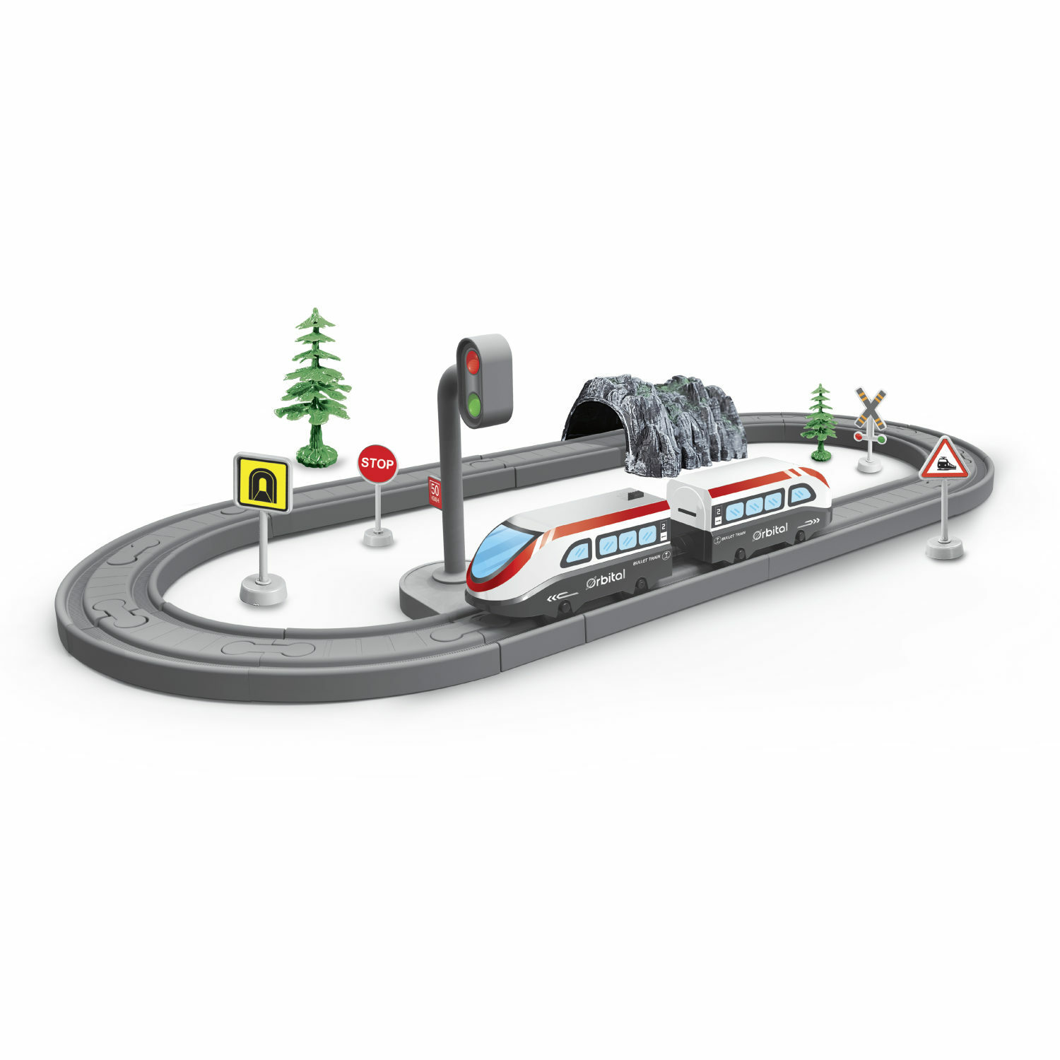 Игровой набор InterCity Железная дорога Стартовый набор с поездом и аксессуарами Т20828 - фото 3