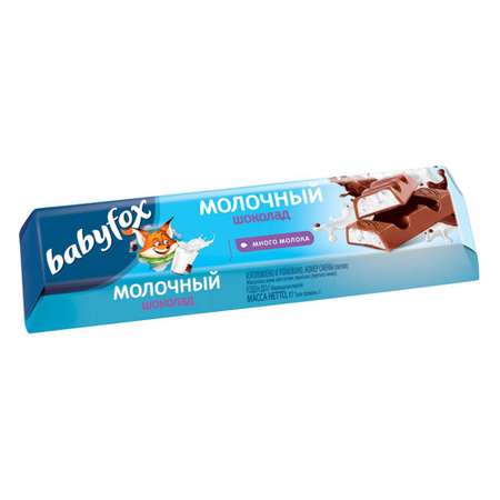 Батончики BabyFox шоколадные с молочной начинкой 20 шт по 47 г