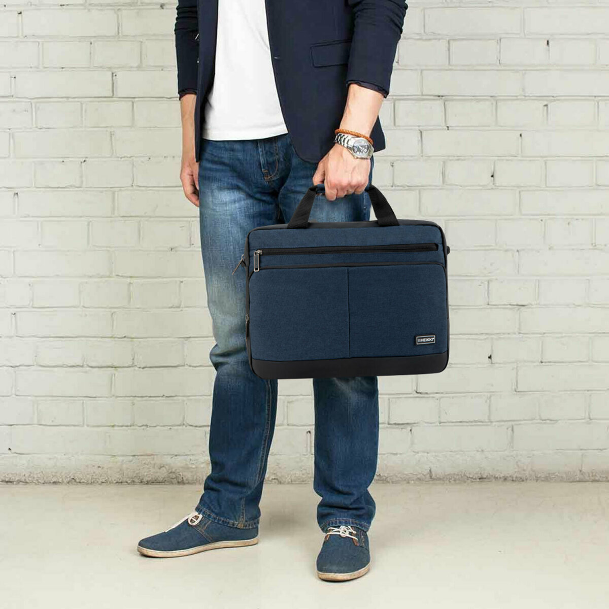 Сумка для ноутбука HEIKKI 15.6 дюймов портфель для документов через плечо - фото 15