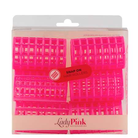 Бигуди Lady Pink с зажимом D 42 розовые 6 шт