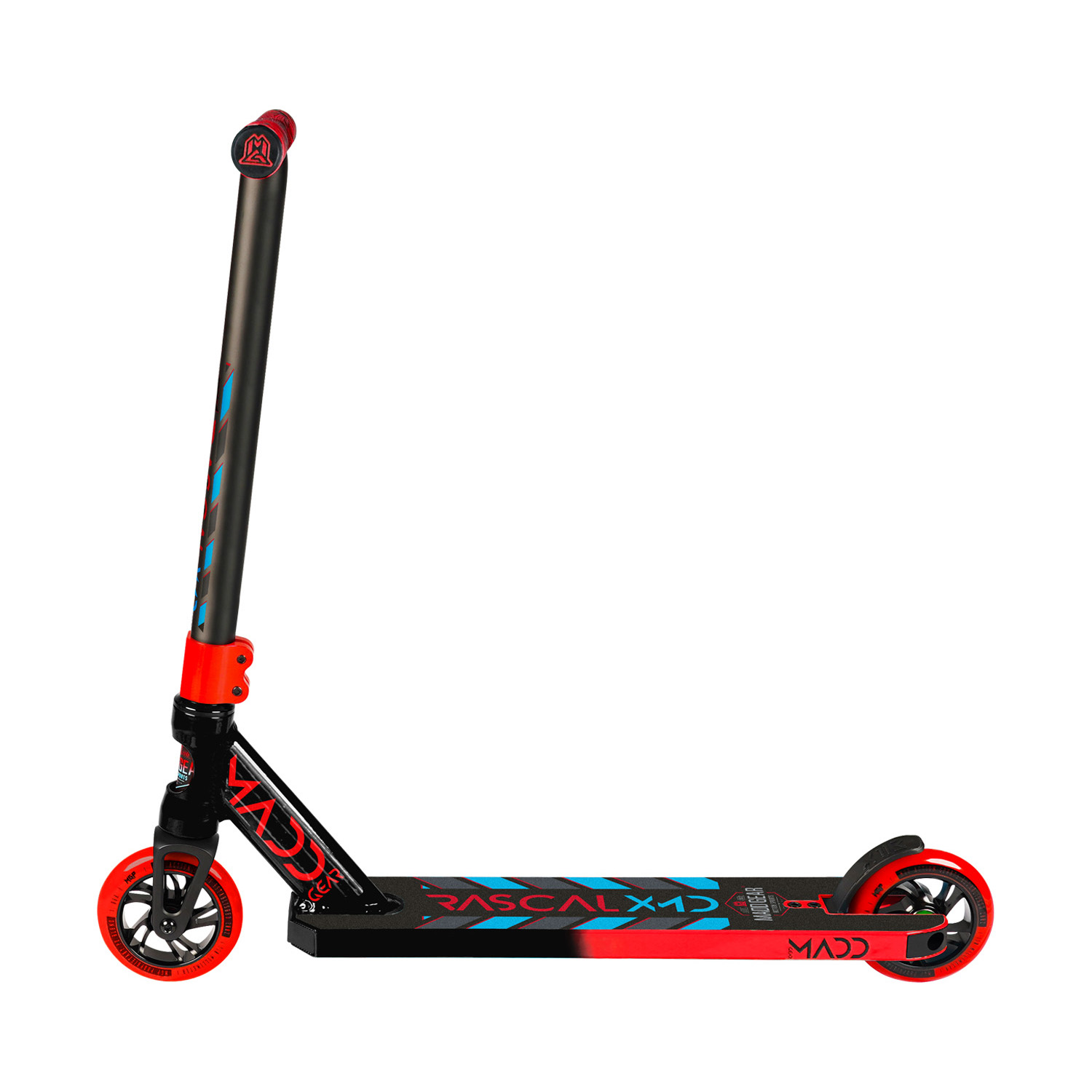 Самокат Madd Gear трюковый Kick Rascal Scooter красно-синий - фото 6