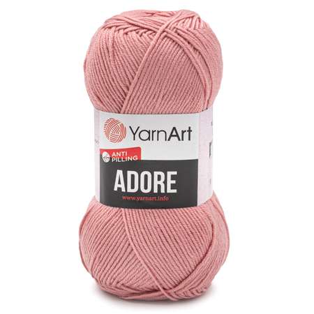 Пряжа для вязания YarnArt Adore 100 гр 280 м акрил с эффектом анти-пиллинга 5 мотков 365 розовый