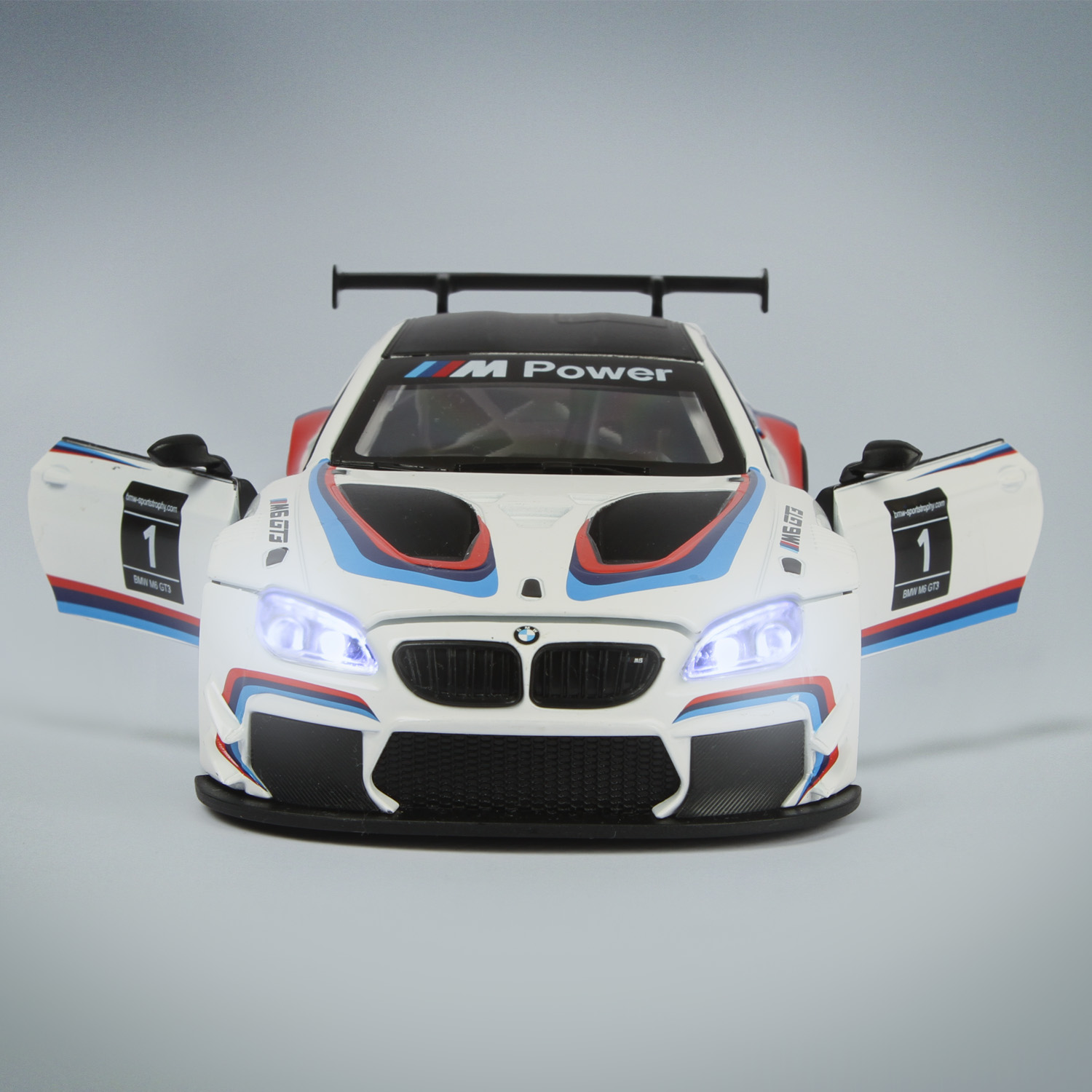 Машинка Mobicaro 1:24 BMW M6 GT3 Белая 68255B 68255B - фото 3