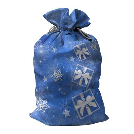 Мешок для подарков sfer.tex Деда Мороза 45х82 см синий