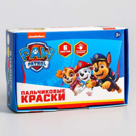 Краски Paw Patrol пальчиковые 6 цветов по 20 мл