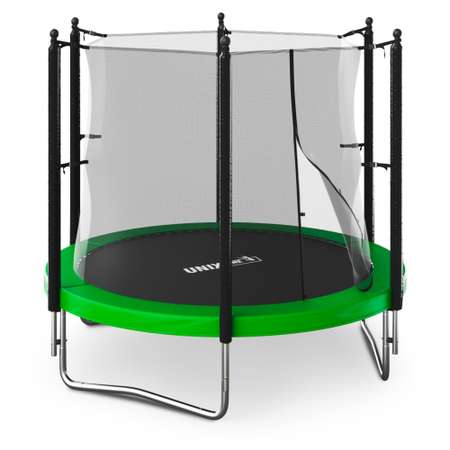 Батут каркасный Simple 8 ft UNIX line Green с внутренней защитной сеткой общий диаметр 244 см до 140 кг