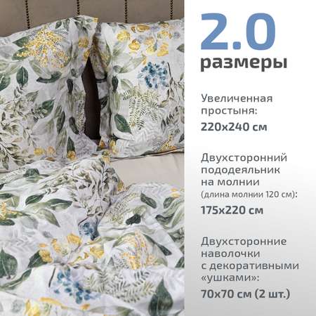 Комплект постельного белья MCotton Аннета 2-спальный макси микро-сатин