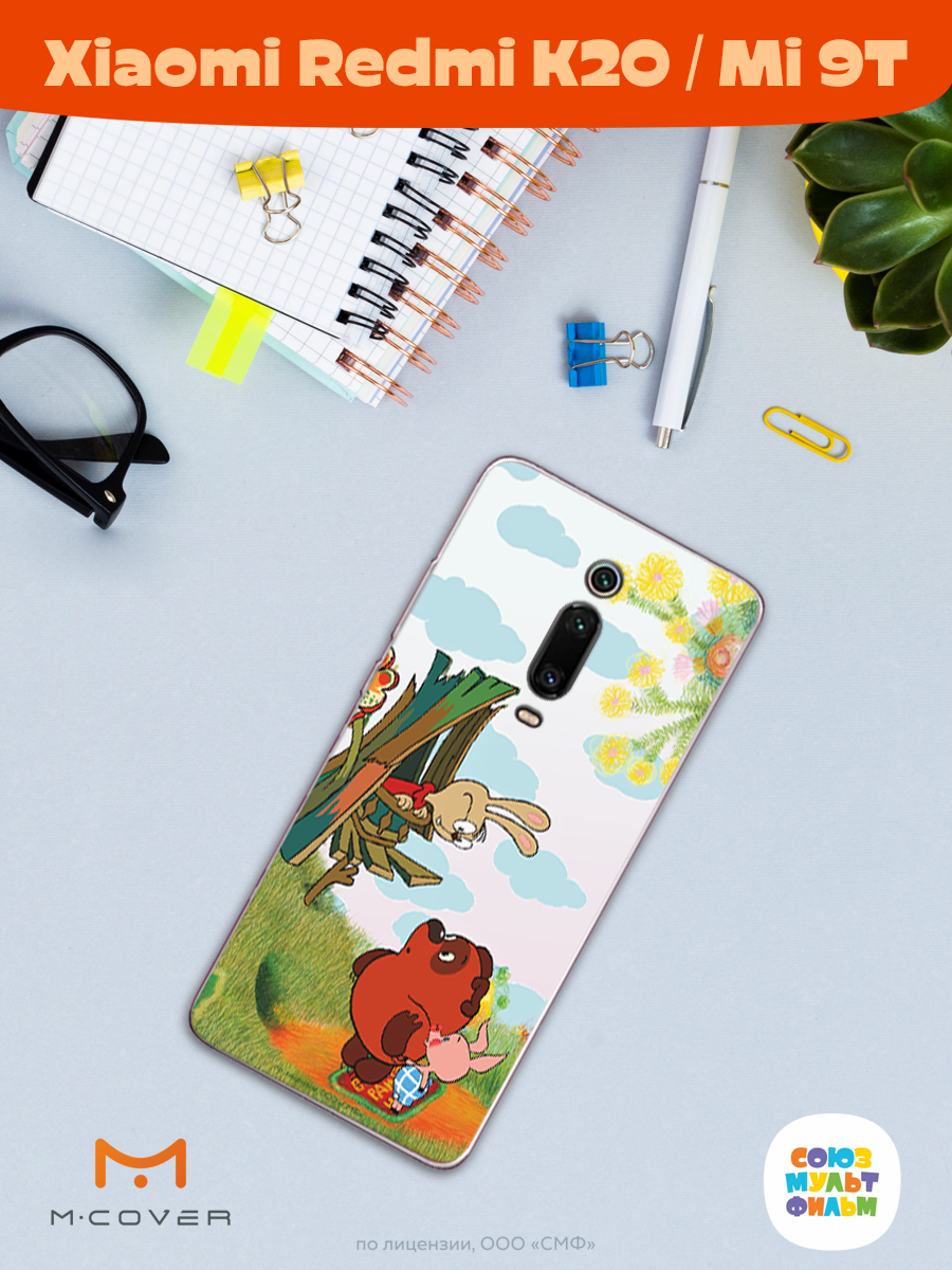 Силиконовый чехол Mcover для смартфона Xiaomi Redmi K20 Mi 9T Союзмультфильм В гостях у Кролика - фото 3