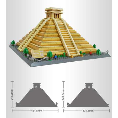 Архитектура мира Wange Мексика Эль-Кастильо-Кукулькан Пирамида майя 1340 шт.
