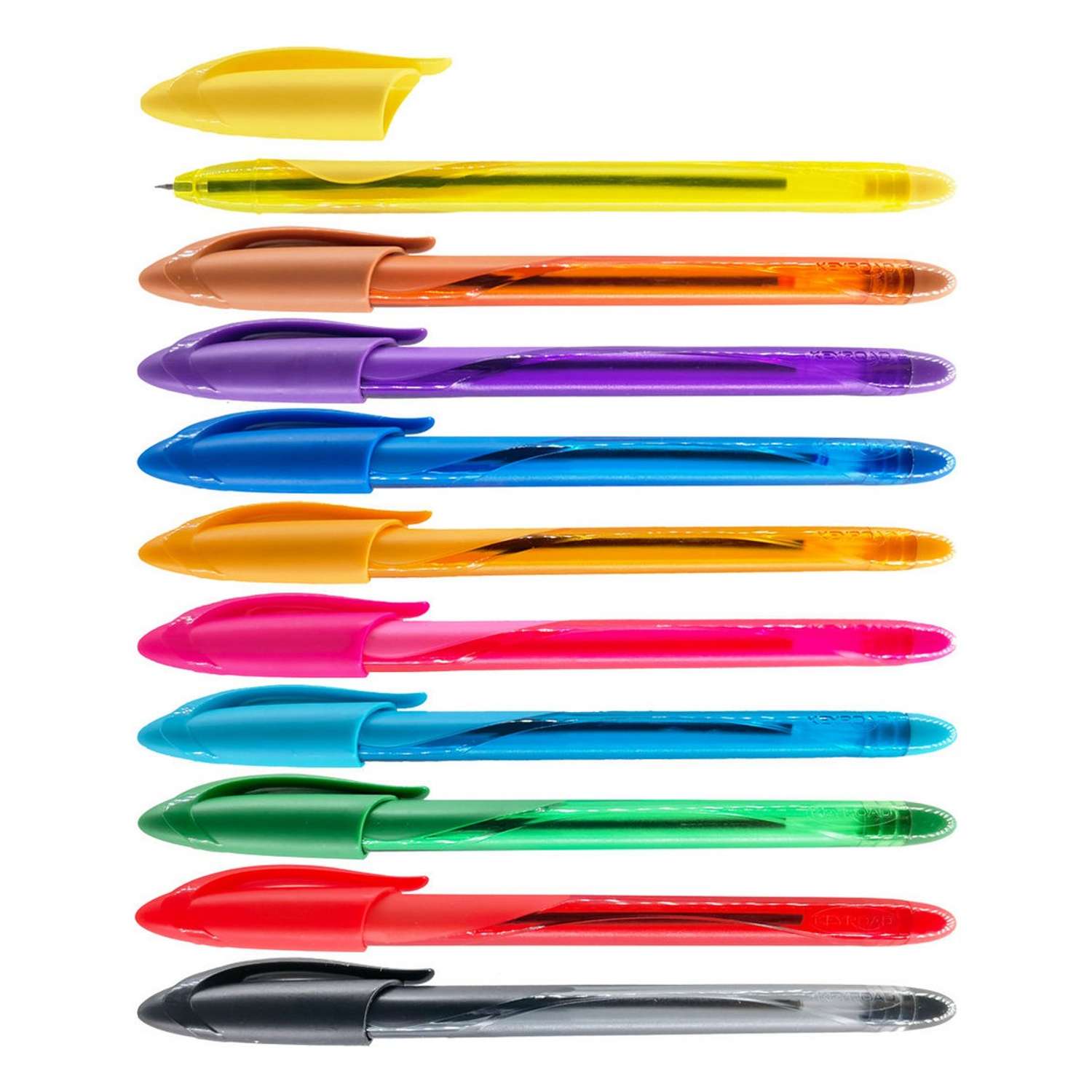 Ручки шариковые KEYROAD набор 10 цветов 0.7 мм в блистере - фото 2