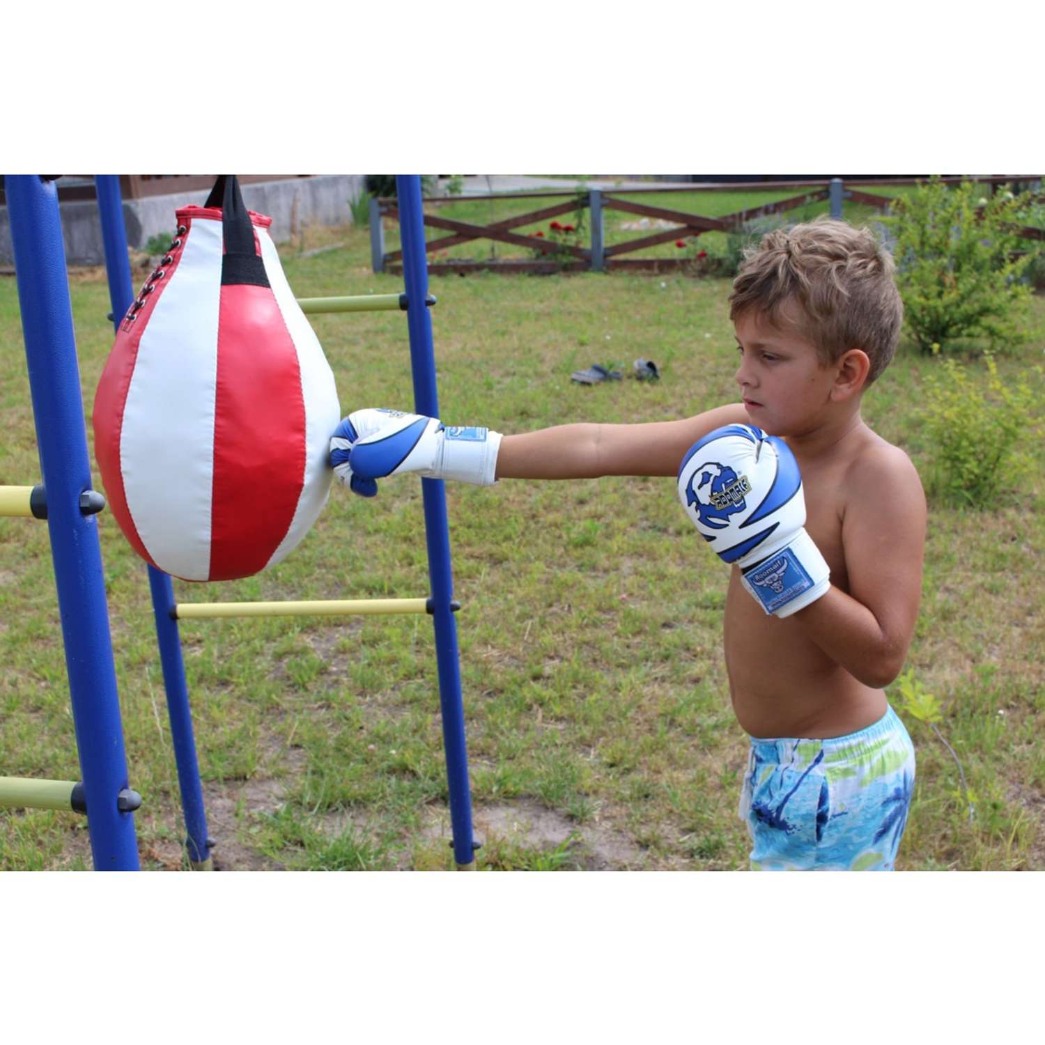 Боксерская груша Харламов-Спорт Детская вес 5 кг красно-белая - фото 2
