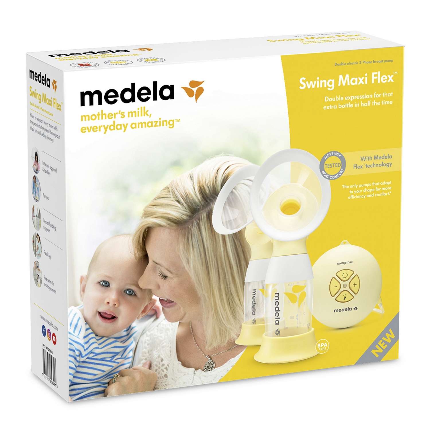 Молокоотсос Medela Swing Maxi Flex электрический двухфазный двойной 101033827 - фото 3