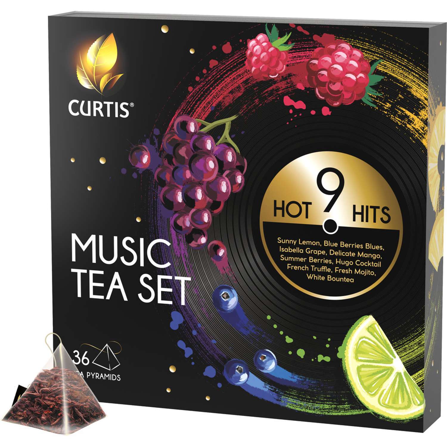 Чай подарочный Curtis MUSIC TEA SET ассорти 63г - фото 2