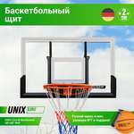 Баскетбольный щит UNIX line из поликарбоната в стальной раме B-Backboard Square размер щита диаметр кольца R45