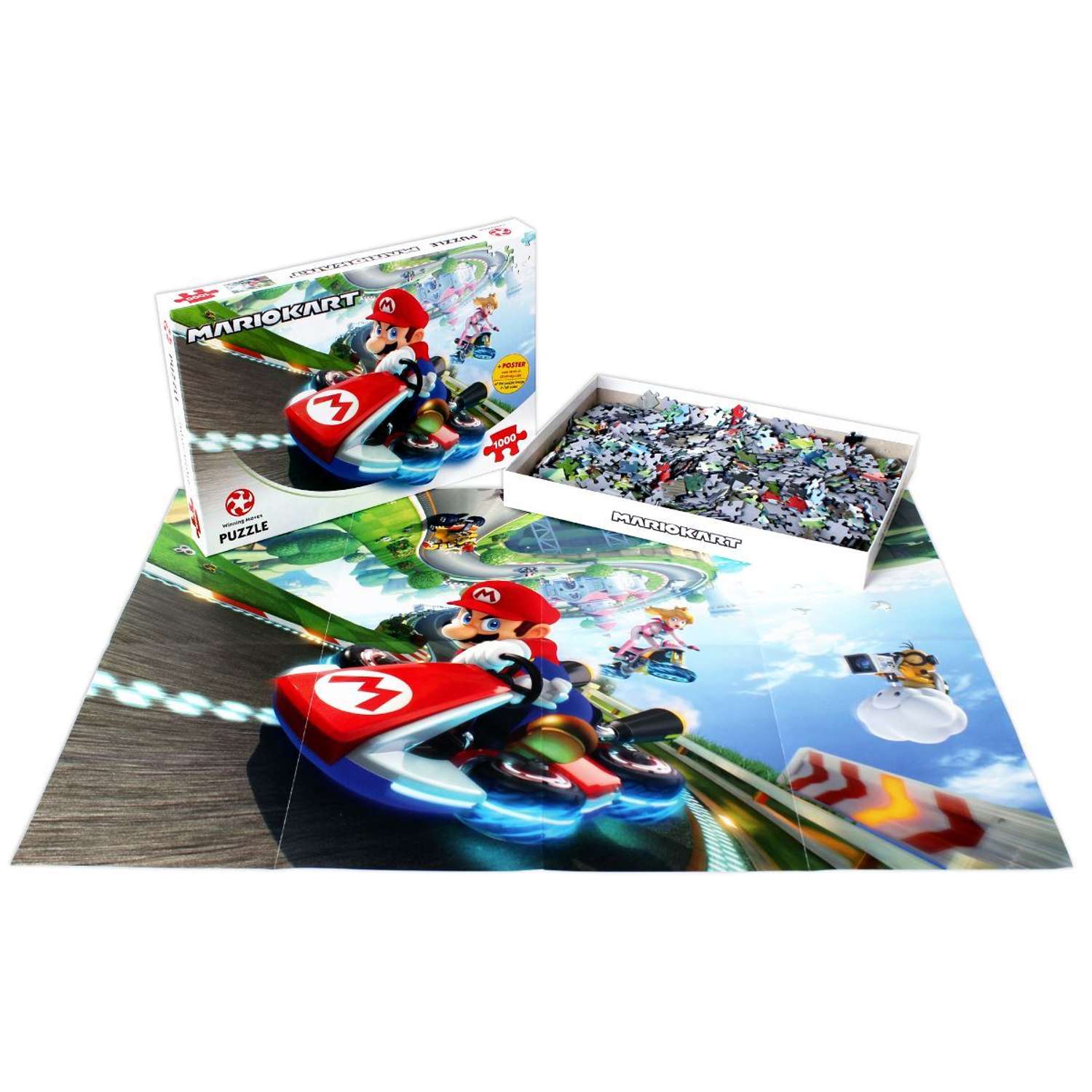 Пазл 1000 деталей Winning Moves Супер Братья Марио Mario kart Funracer - фото 2