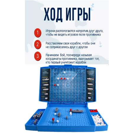 Игра настольная Рыжий кот Морской бой для детей