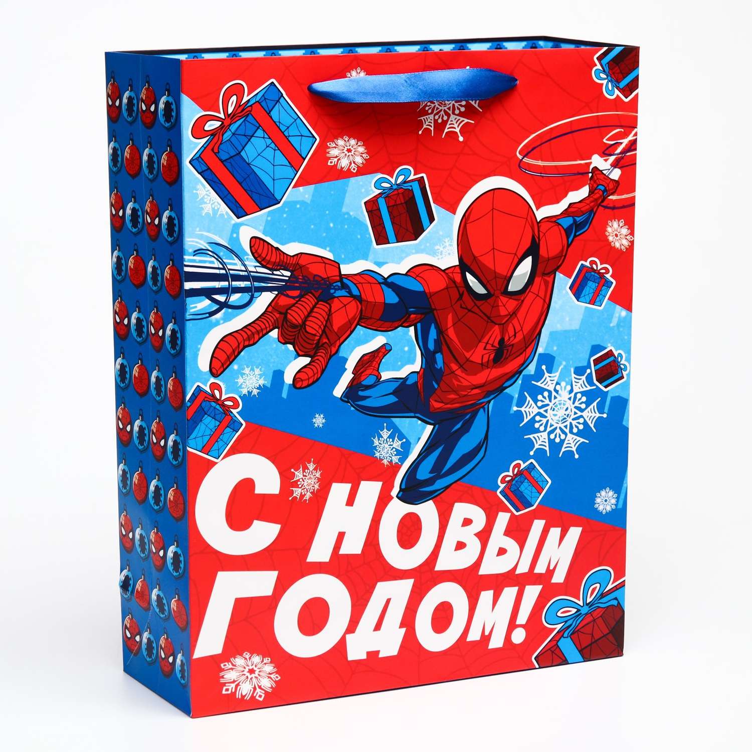 Пакет подарочный MARVEL «С новым годом!» Человек-паук - фото 1