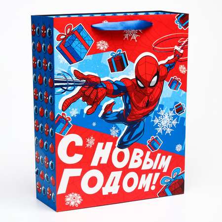 Пакет подарочный MARVEL «С новым годом!» Человек-паук