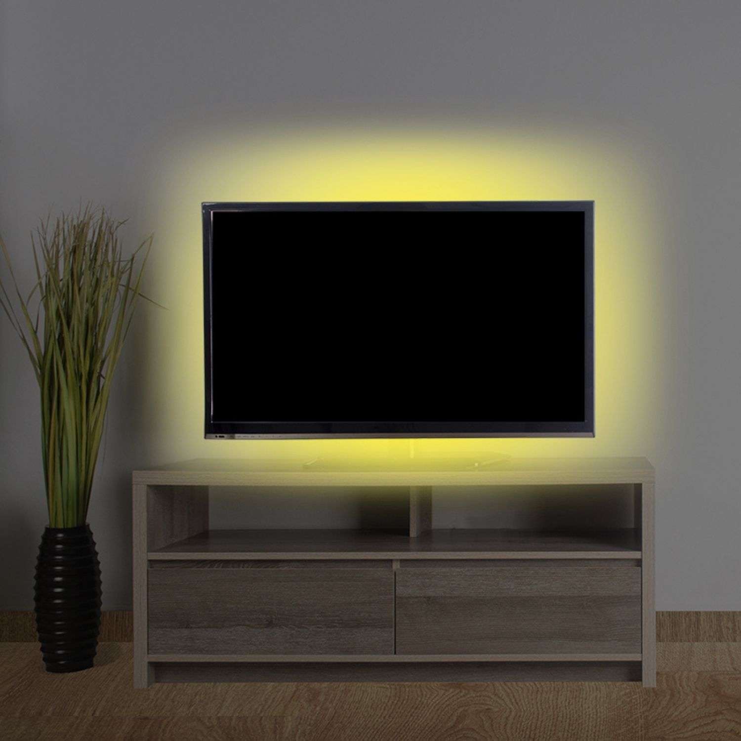 Светодиодная лента LAMPER желтая USB с клеевым основанием для подсветки телевизора и компьютера 1 метр - фото 6