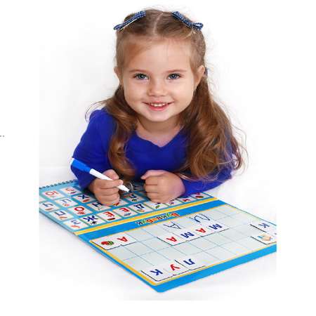 Большая магнитная игра-книга Бигр БукваБук настольная с магнитами для развития и обучения чтению азбуки УД31