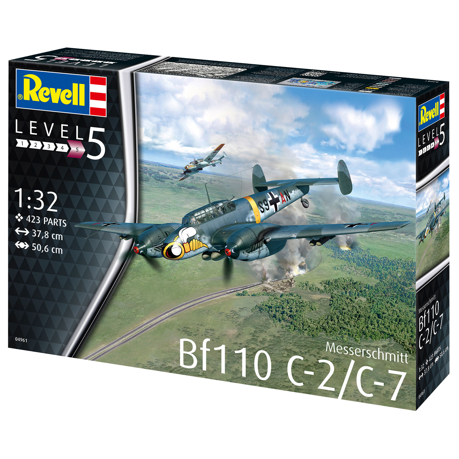 Сборная модель Revell Тяжелый истребитель Messerschmitt Bf110 C-7 04961 - фото 3