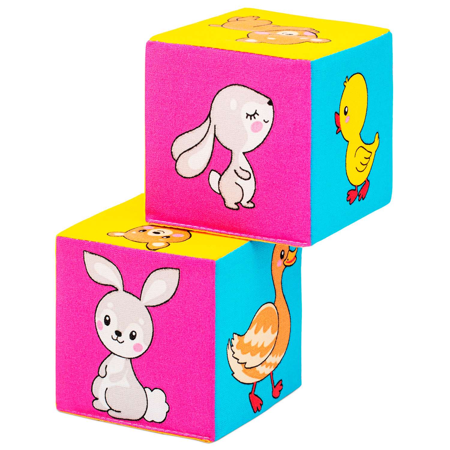 Кубики Мякиши Набор первые детские развивающие для новорожденных Мама и малыш мягкие подарок детям - фото 6