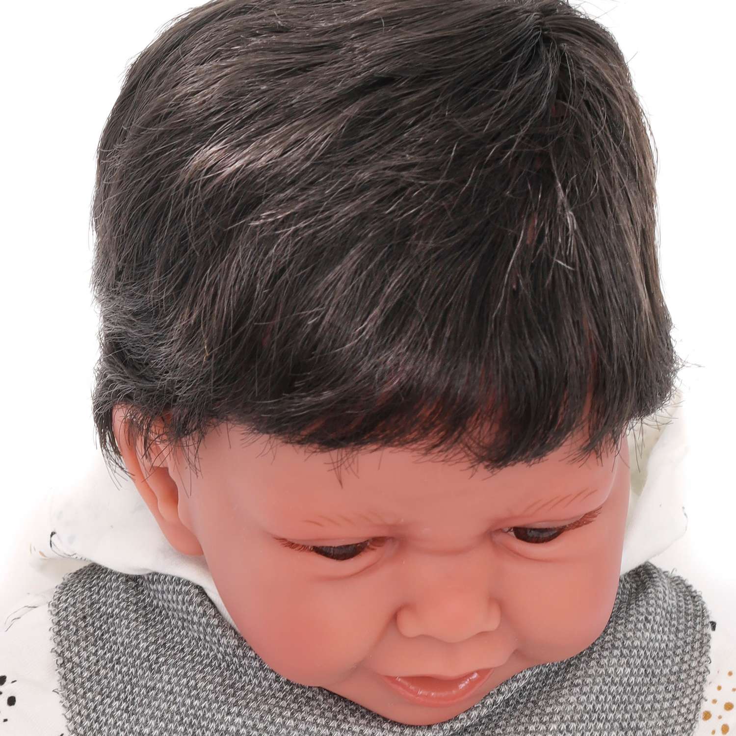 Кукла младенец Antonio Juan Реборн Эльза в сером 40 см мягконабивная 3389G - фото 11